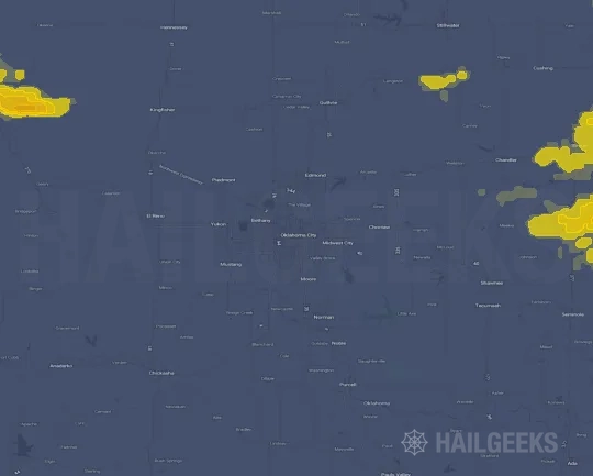 Hail map for Oklahoma City, OK