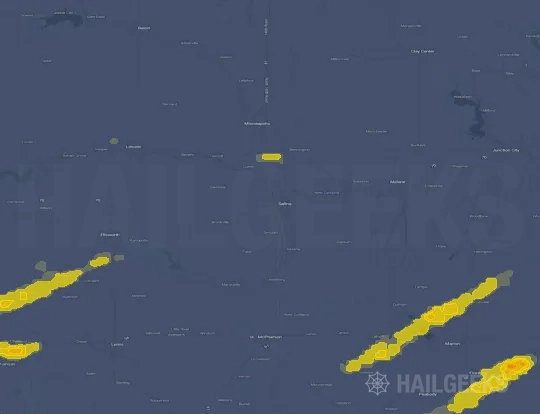 Hail map for Salina, KS