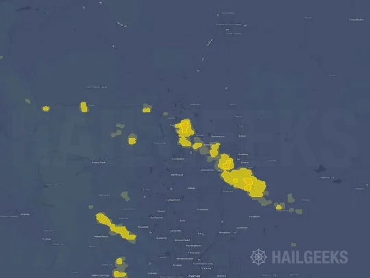 Hail map for Fort Collins, CO