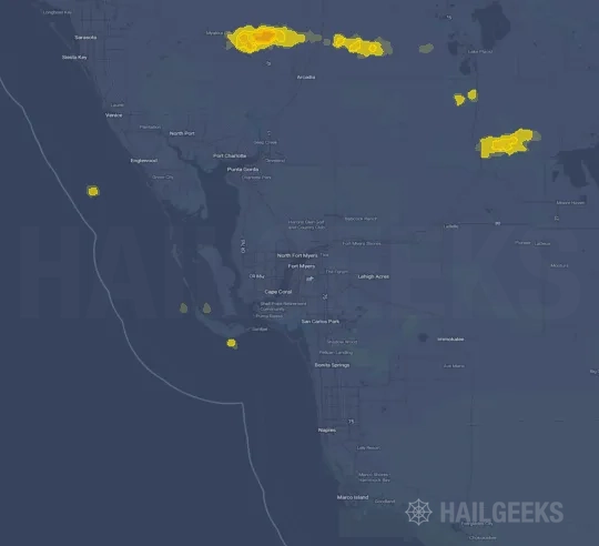 Hail map for Fort Myers, FL