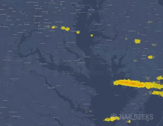 Hail map for Lexington Park, MD