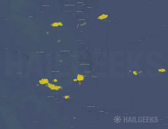 Hail map for Colorado Springs, CO