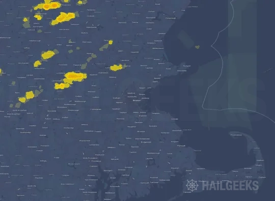Hail map for Boston, MA