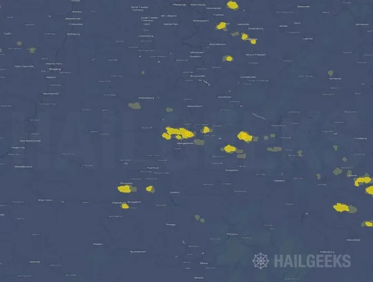 Hail map for Morgantown, WV