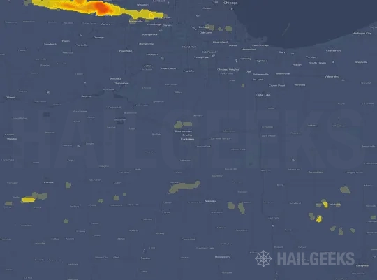 Hail map for Kankakee, IL