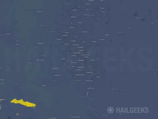 Hail map for Denver, CO
