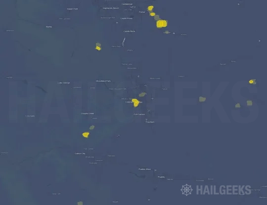 Hail map for Colorado Springs, CO