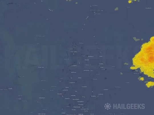 Hail map for Fort Collins, CO