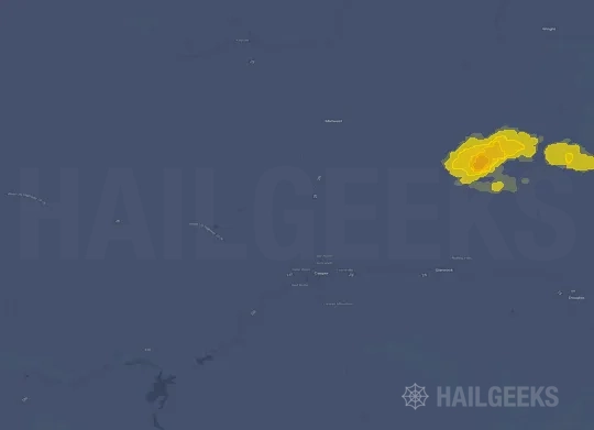 Hail map for Casper, WY on Jun 15, 2025