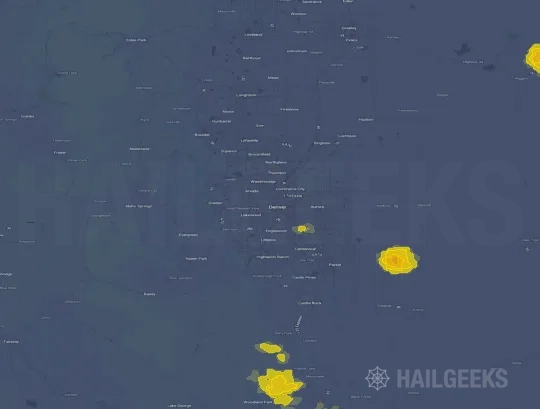 Hail map for Denver, CO
