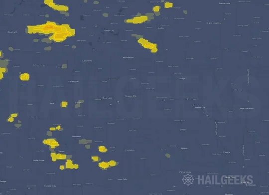 Hail map for Mason City, IA