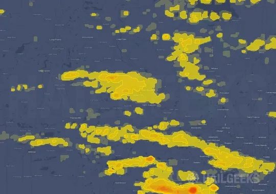 Hail map for St Cloud, MN