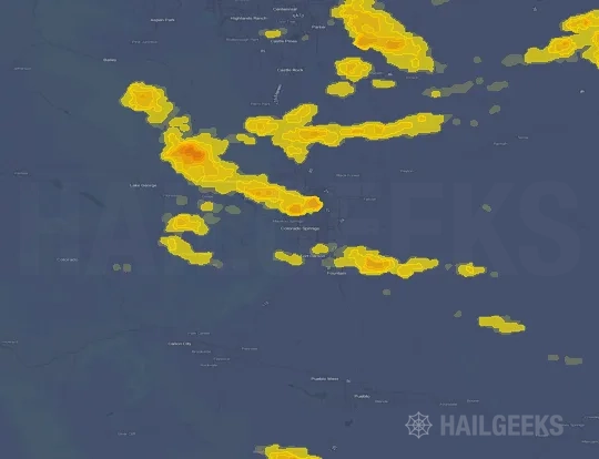 Hail map for Colorado Springs, CO