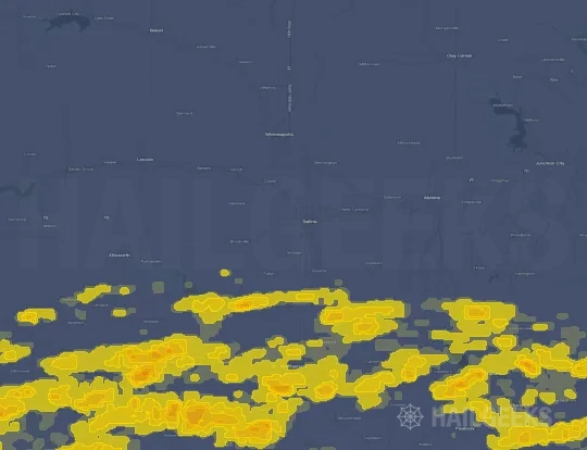 Hail map for Salina, KS