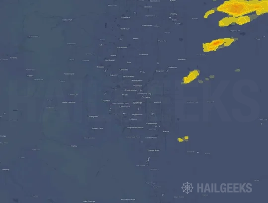 Hail map for Denver, CO