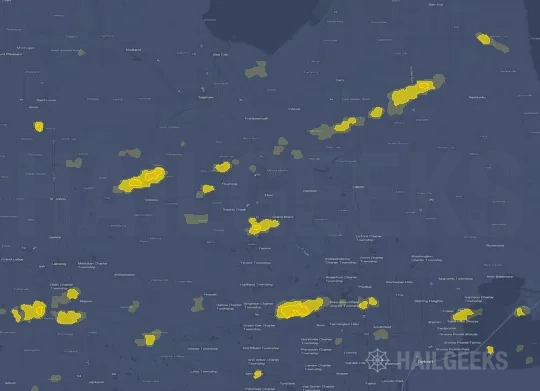 Hail map for Flint, MI