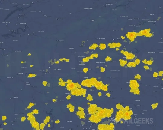 Hail map for Asheville, NC