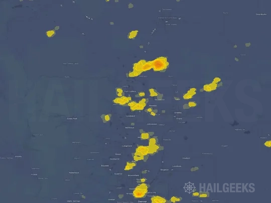 Hail map for Fort Collins, CO
