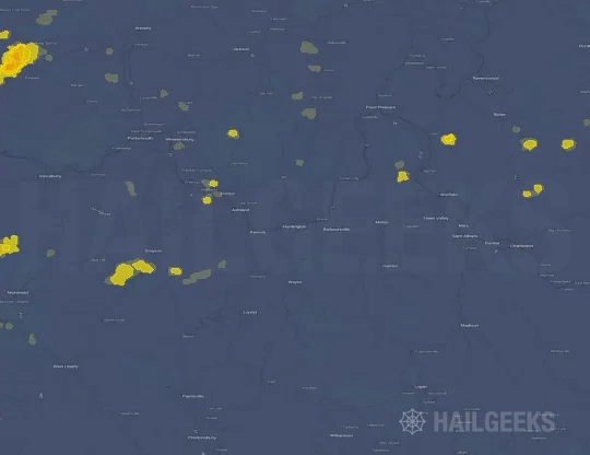Hail map for Huntington, WV