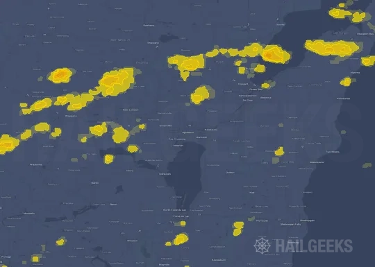 Hail map for Appleton, WI
