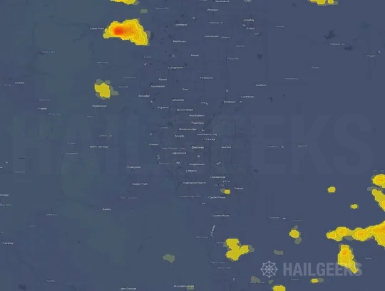 Hail map for Denver, CO