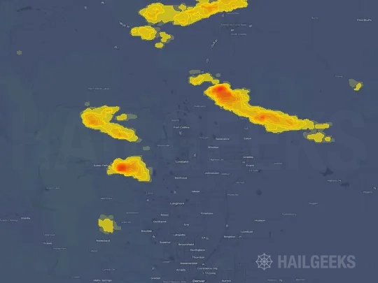 Hail map for Fort Collins, CO
