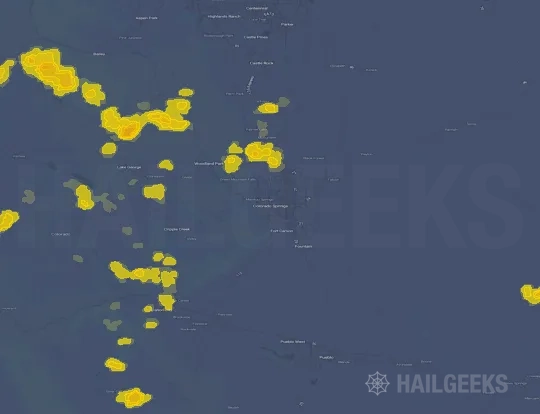 Hail map for Colorado Springs, CO