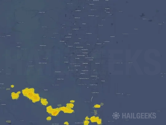 Hail map for Denver, CO