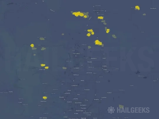 Hail map for Fort Collins, CO