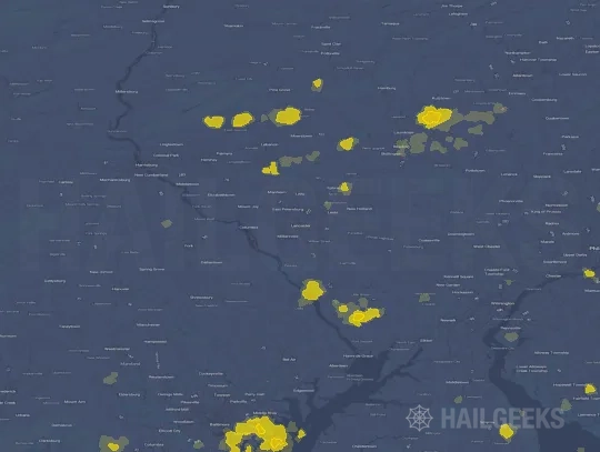 Hail map for Lancaster, PA