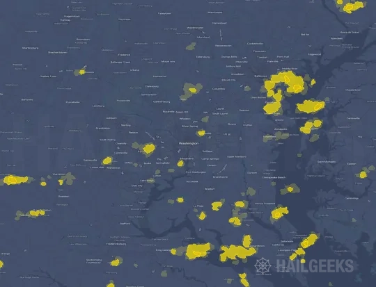 Hail map for Washington, DC