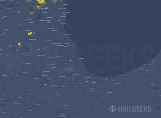 Hail map for Chicago, IL