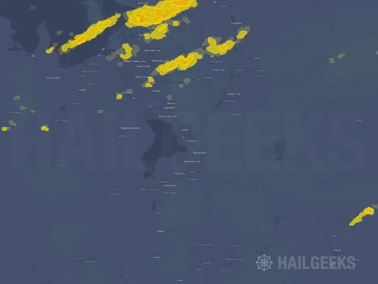 Hail map for Provo, UT