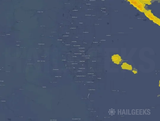 Hail map for Denver, CO
