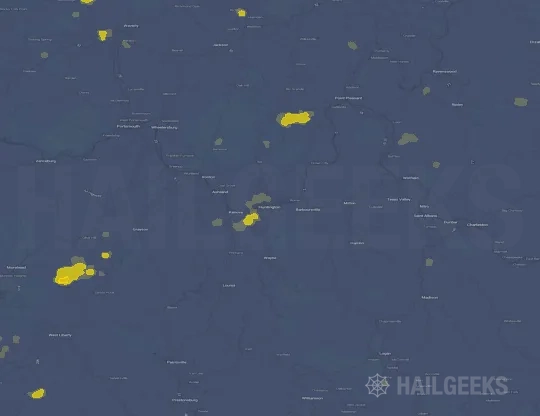 Hail map for Huntington, WV