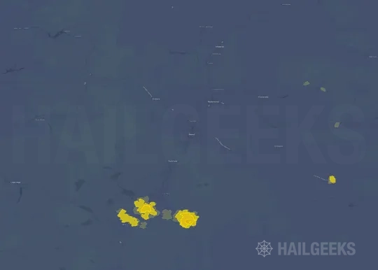 Hail map for Bend, OR