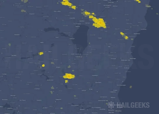 Hail map for Fond du Lac, WI