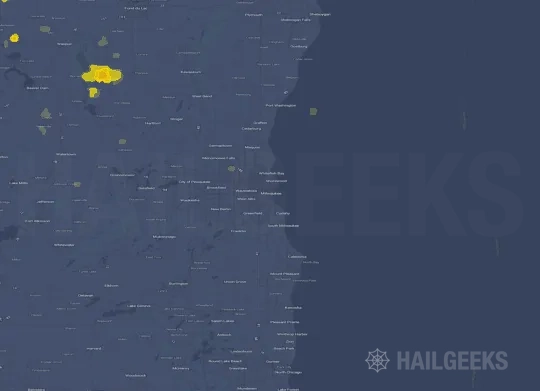 Hail map for Milwaukee, WI