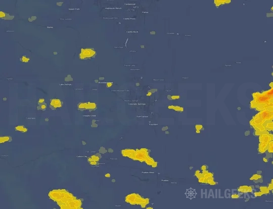 Hail map for Colorado Springs, CO