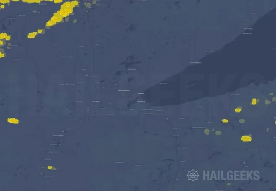 Hail map for Duluth, MN