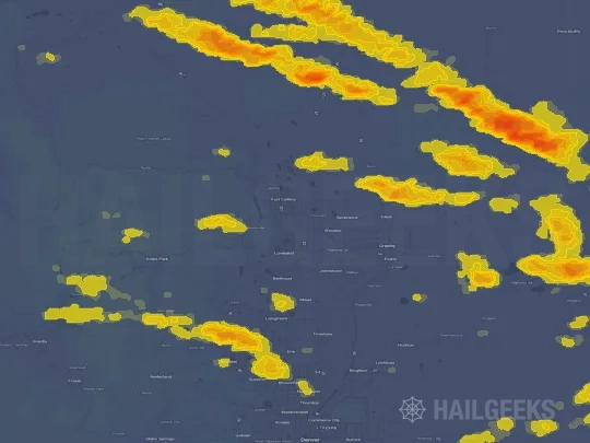Hail map for Fort Collins, CO