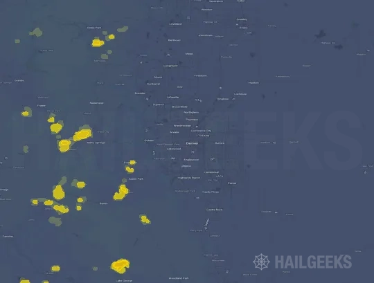 Hail map for Denver, CO