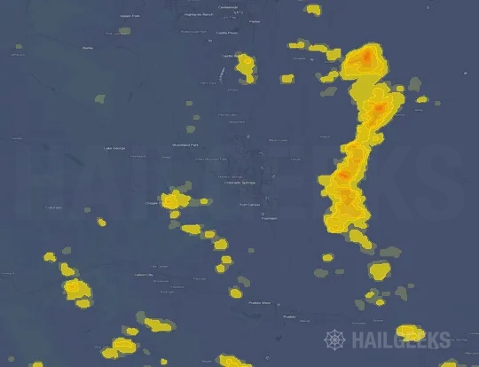 Hail map for Colorado Springs, CO