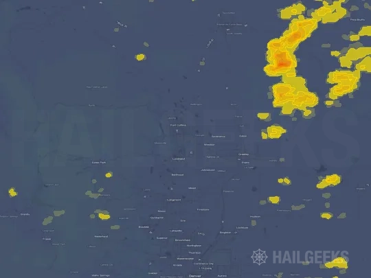 Hail map for Fort Collins, CO