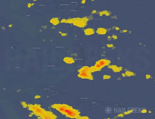 Hail map for Colorado Springs, CO