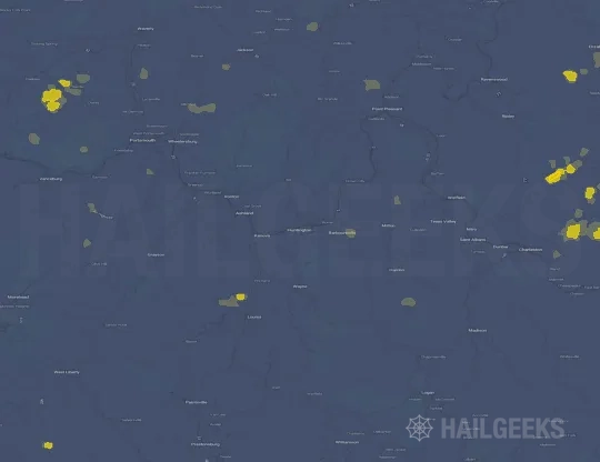 Hail map for Huntington, WV