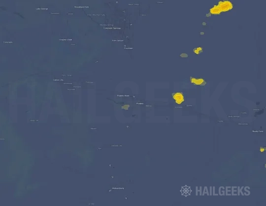 Hail map for Pueblo, CO