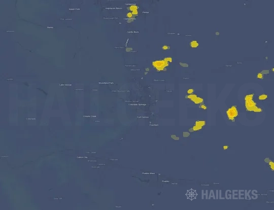 Hail map for Colorado Springs, CO