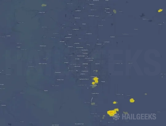 Hail map for Denver, CO