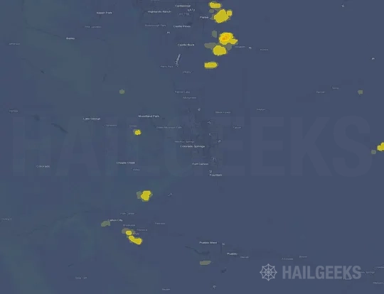 Hail map for Colorado Springs, CO